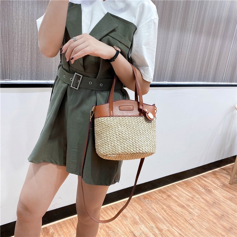 Túi Rơm Đeo Chéo Cỡ Lớn Thời Trang Đi Biển Gylb420