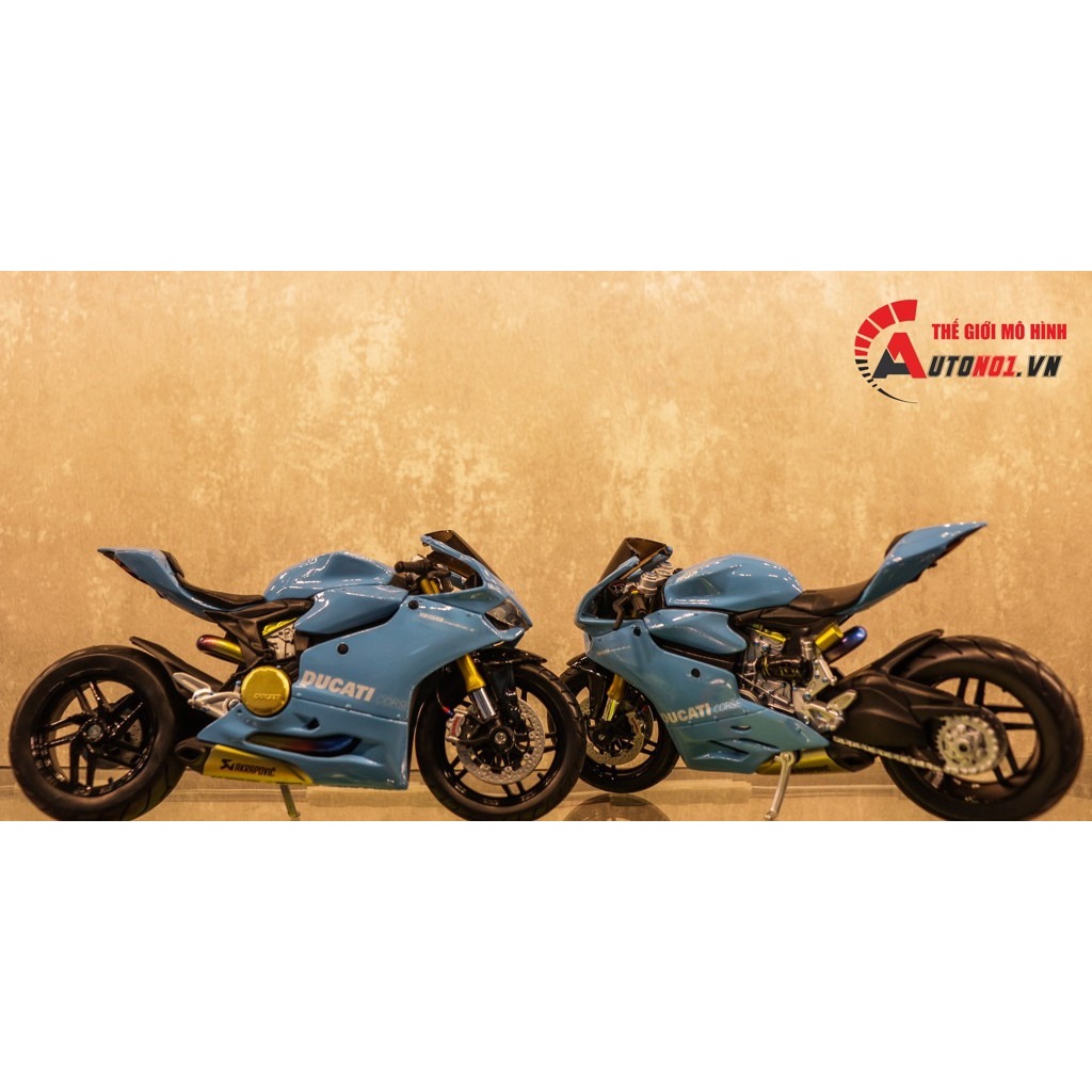 MÔ HÌNH XE DUCATI CORSE 959 PANIGALE SKY BLUE 1:12 AUTONO1 D148