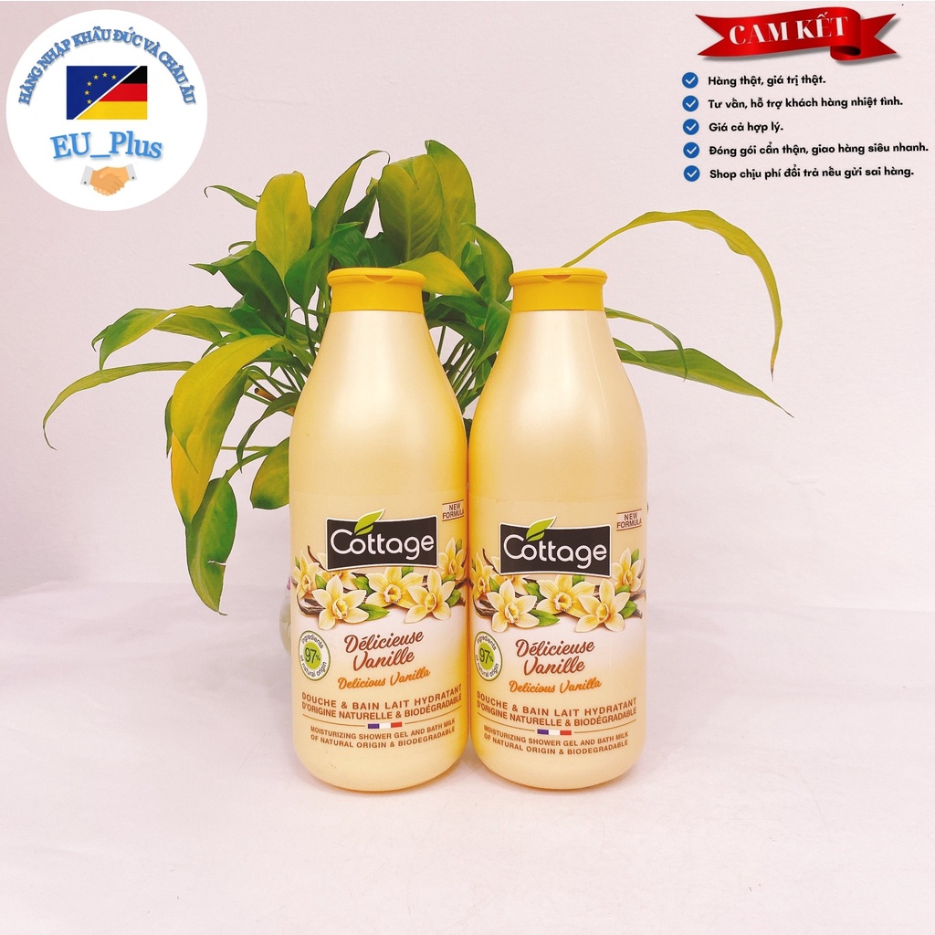 [Hàng Auth] Sữa tắm dưỡng thể Cottage Pháp 750ml