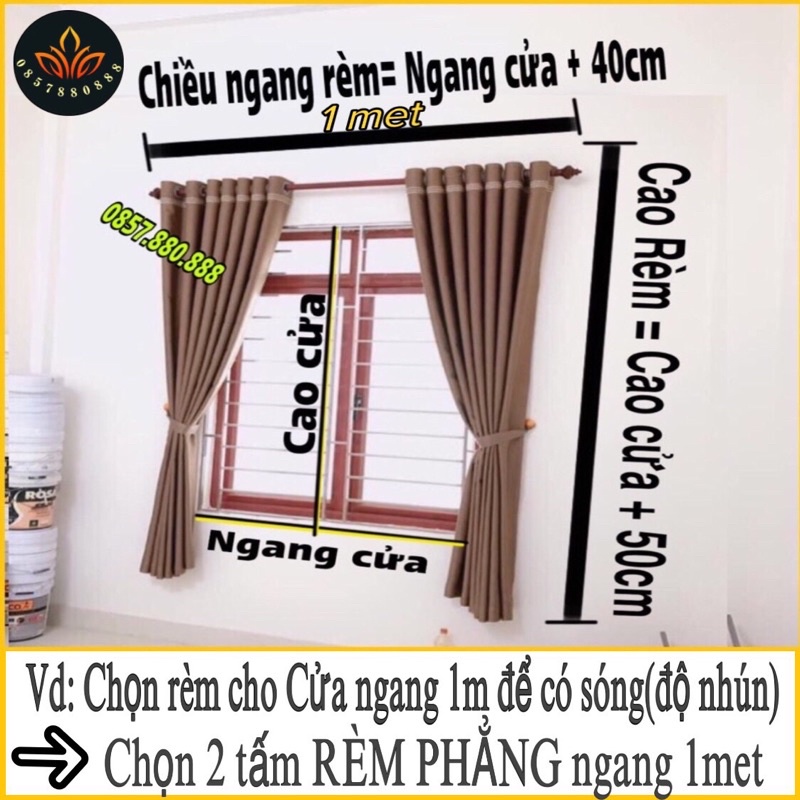 Thanh lý Rèm cửa, Rèm vải thô may sẵn mới 100%