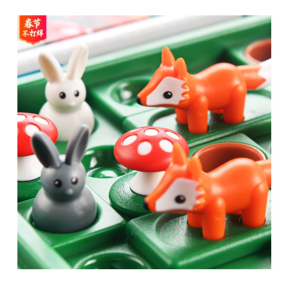 Đồ chơi trí tuệ_Thử thách trí não- Fox and Bunny_Smart Game Puzzle_Thông minh_Tư Duy Logic_Rèn Luyện Trí Não_Thử thách