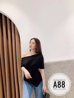 Bigsize Áo thun lệch vai A88