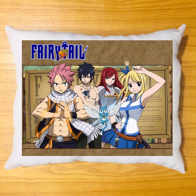 Gối fairy tail dài 40x50 cm ruột bông hàn quốc