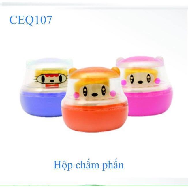 Hộp Chấm Phấn CEQ107 Hộp Đựng Phấn Rôm Cho Bé Hình Mèo Dễ Thương Hàng Thái Lan Minakids