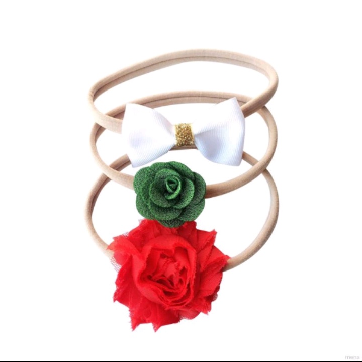 Set 3 băng đô cho bé sơ sinh turban nơ, hoa vòng đầu công chúa nhiều màu kiểu dáng Hàn Quốc điệu đà quà tặng shopNEM