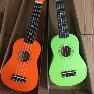 Ukulele soprano màu cam, xanh