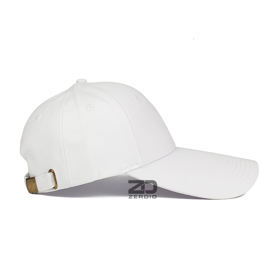 Nón kết, Mũ lưỡi trai Golf nam, nữ lưỡi dài trơn đen, trắng vải cotton cao cấp