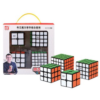 [SALE30% - FREESHIP] Bộ Combo Rubik QiYi Gift Box #2 - Bộ rubik 2x2 - 5x5 màu đen ĐỒ CHƠI CAO CẤP KHÔNG CHÌ