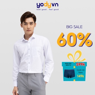 Áo sơ mi nam YODY dài tay chất lụa nến cao cấp chống nhăn thoáng mát SPM4003