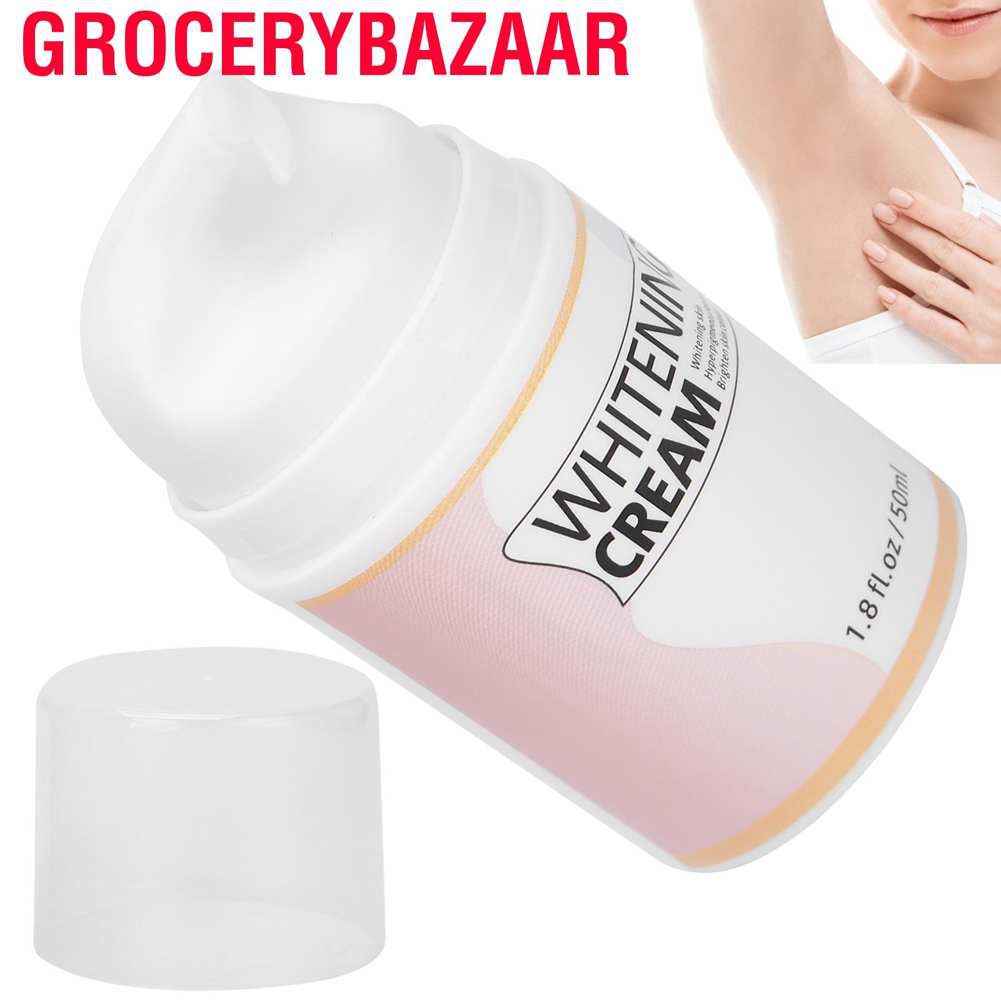 Grocerybazaar Whitening Cream Brightening Skin Tone Moisturizing Lightening for Knee Elbow Underarm 50ML