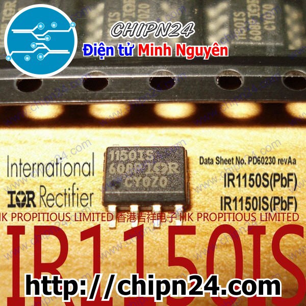 [1 CON] IC IR1150 SOP-8 (SMD Dán) (IR1150S IR1150IS 1150IS 1150)