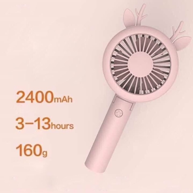 Quạt tích điện cầm tay có đèn led | BigBuy360 - bigbuy360.vn