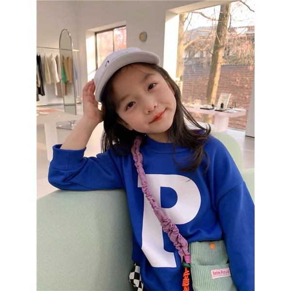 [Form lớn 0.5 size] - Áo sweater chữ P dễ thương cho bé A697