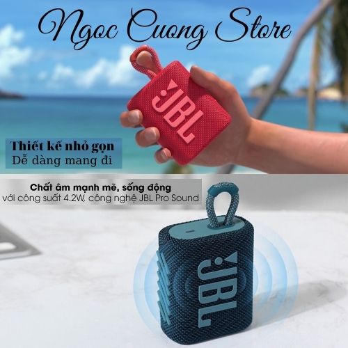 Loa bluetooth mini Go 3 cao cấp - loa mini dễ thương, âm thanh sống động, cầm tay nhỏ gọn, tiện lợi sử dụng