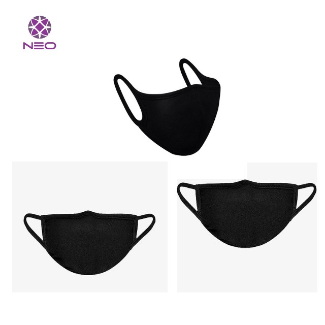 Khẩu Trang Vải Kháng Khuẩn Cản Bụi Chống Uv Chắn Bọt Giọt Bắn Màu Đen Trắng Xám | BigBuy360 - bigbuy360.vn