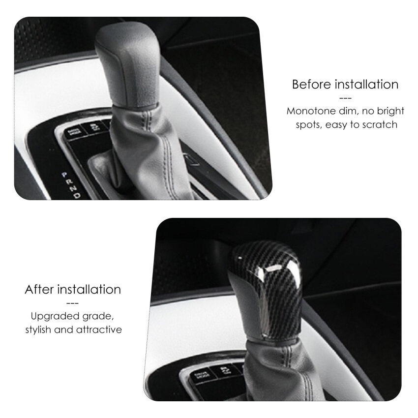 Viền Bọc Núm Gạt Cần Số In Họa Tiết Sợi carbon Kiểu Thể Thao Cho toyota camry 2019-2020 avalon corolla hatchback 2019 2020