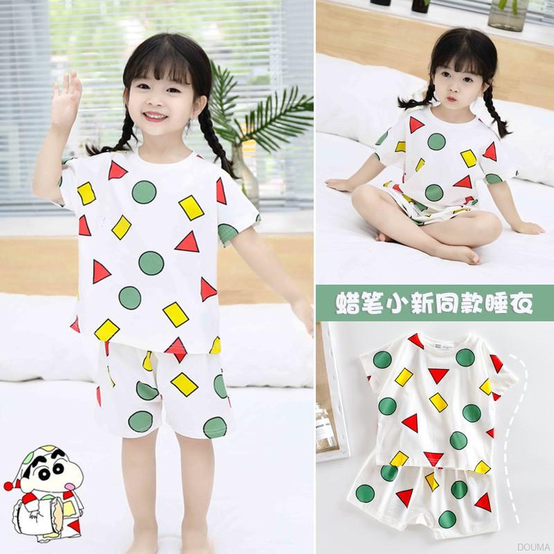 Bộ Đồ Ngủ In Hoạt Hình Cậu Bé Bút Chì Shin-Chan Dễ Thương Thời Trang Mùa Hè Cho Bé