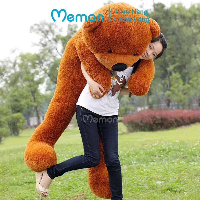 [Mã LIFEM1 giảm 50k đơn 99k] Gấu Bông Teddy Nâu Nhập Size Khổng Lồ Cao Cấp Memon