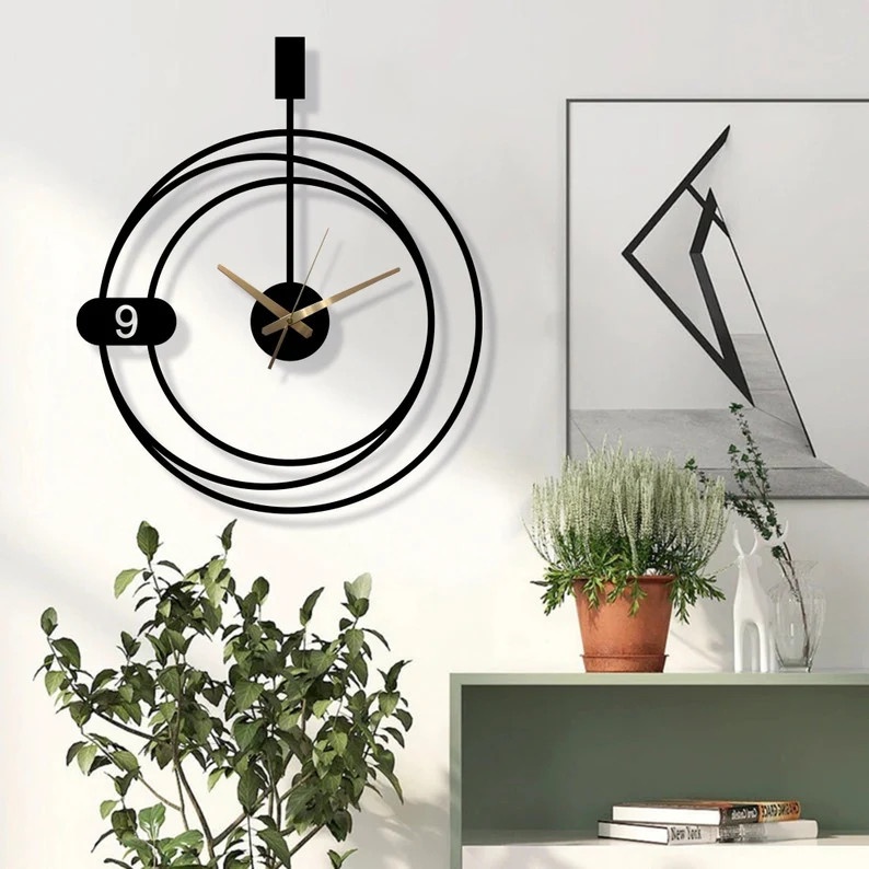 Đồng Hồ Treo Tường CNC Decor Kim Trôi Trang Trí Phòng Khách, Phòng Ngủ, Phong Cách Hiện Đại, Độc Đáo HAPPY DECOR DH003