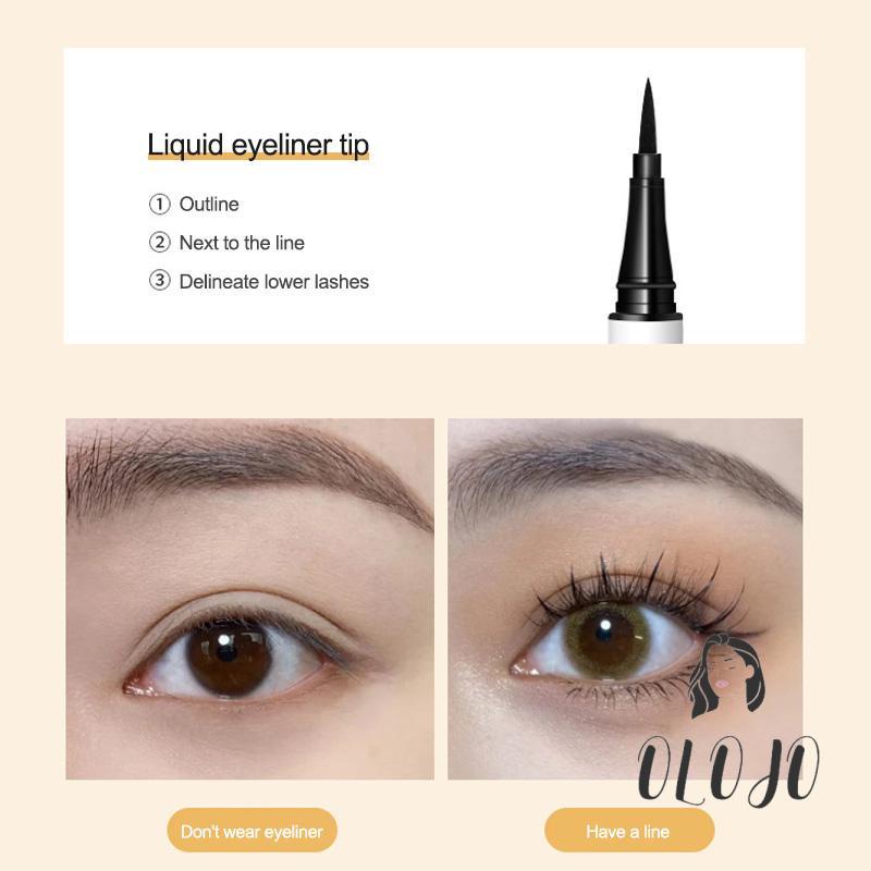 Bút Kẻ Mắt Hai Đầu Dạng Lỏng Chống Thấm Nước Và Dầu Không Nhòe