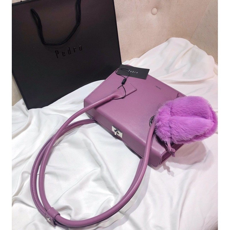 Túi tay cầm kẹp nách đeo vai  Pedro Casual Style Faux Fur Blended Fabrics Plain Party