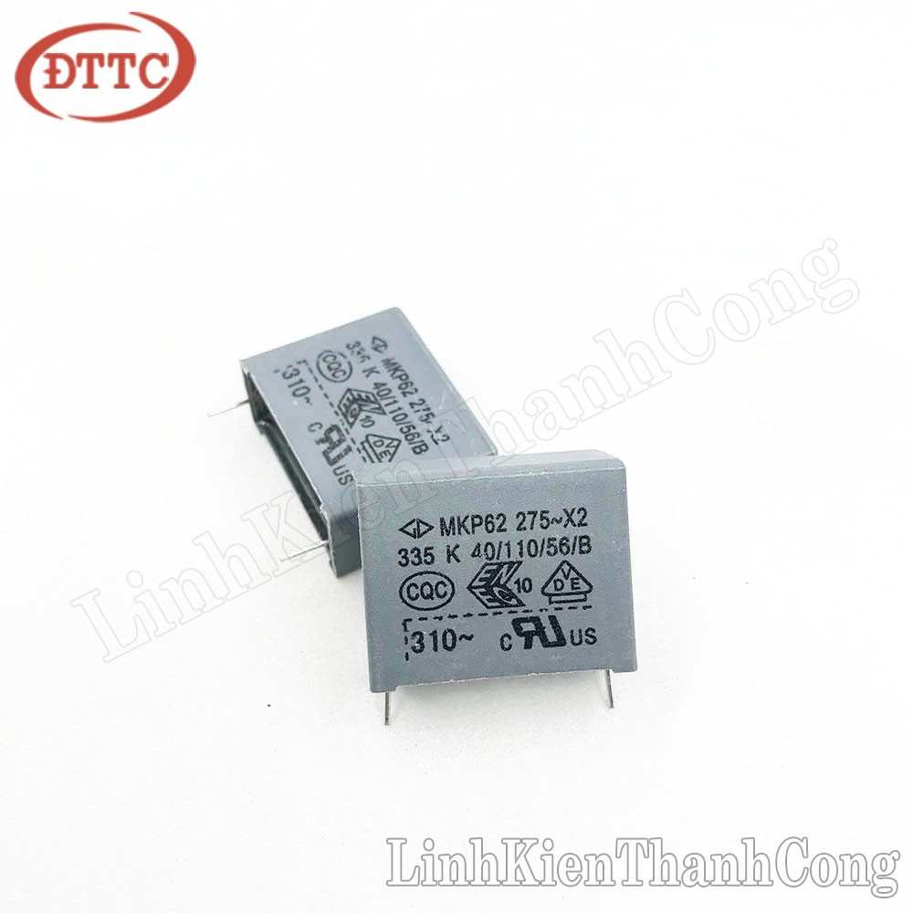 Tụ MKP62 335K 3.3uF 275V P=26mm