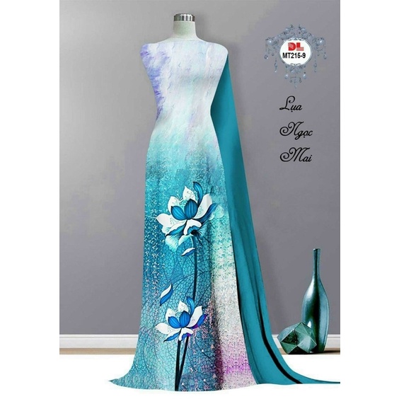 Vải áo dài hoa sen