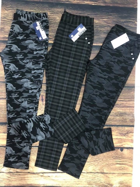 Quần dài cotton sọc cotton lưng thun