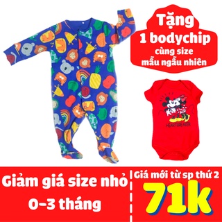 0-3 tháng - Bodysuit/body liền tất/sleep suit/đồ liền thân cho bé gái và bé trai vải cotton mềm mịn - Hàng xuất khẩu