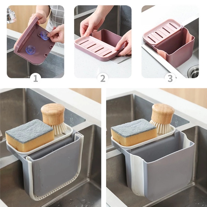Rổ Đựng Trái Cây Ráo Nước Có Giác Hút Gắn Bồn Rửa Chén Nhà Bếp