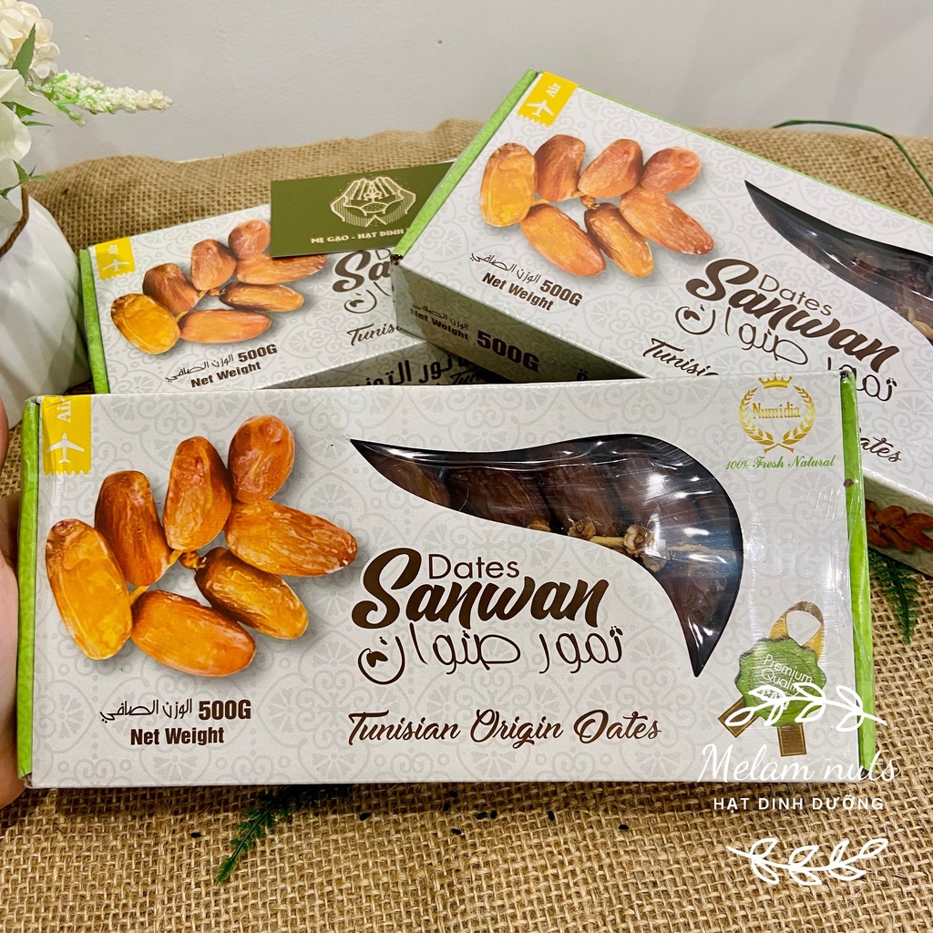 Chà là khô nguyên cành hộp 500gr