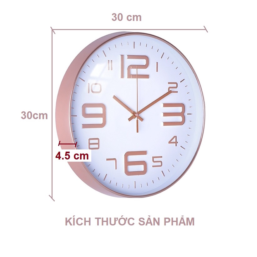 Đồng Hồ Treo Tường Kim Trôi Trang Trí Siêu Bền