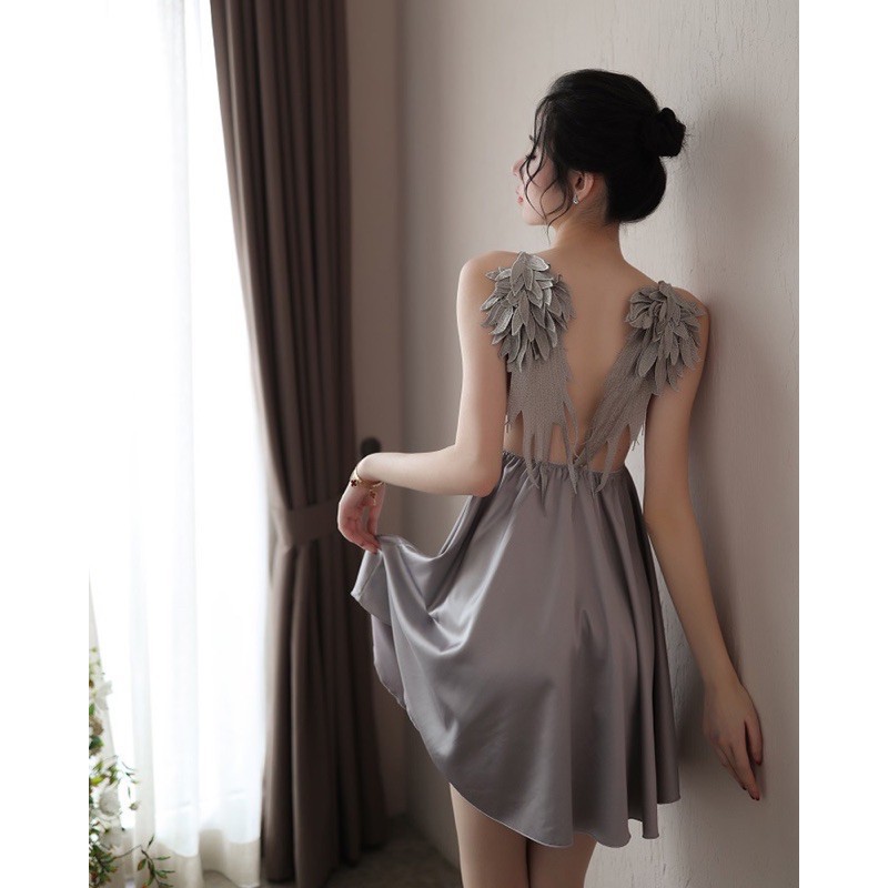 Váy Ngủ Lụa Cánh thiên thầm xịn siêu mát lạnh