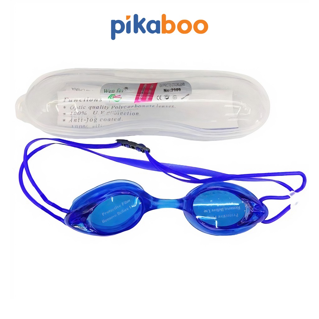 [Mã LIFEM1 giảm 50k đơn 99k] Kính bơi Pikaboo mắt kính trong ôm khít chống tràn nước chất liệu Silicone và PC mềm mại