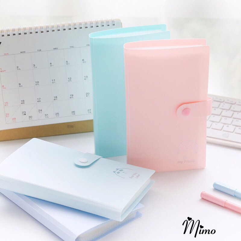 Album ảnh sổ đựng card đựng được 240 ảnh - 40 tờ, đựng name card,  lomo ảnh 6x9 4 màu pastel