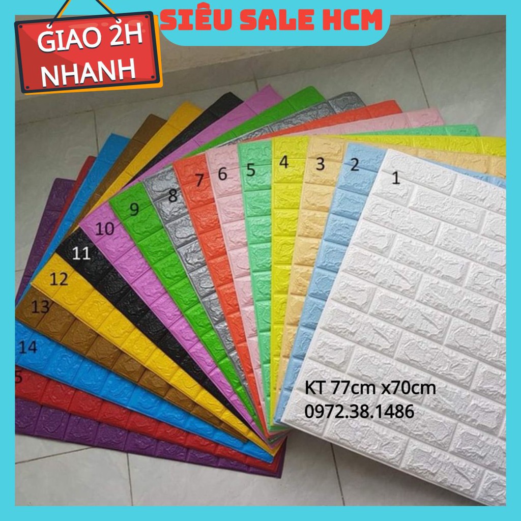 Xốp Dán Tường Giả Gạch 5mm Cao Cấp Cách Âm Cách Nhiệt Giá Rẻ Nhất Tốt Nhất