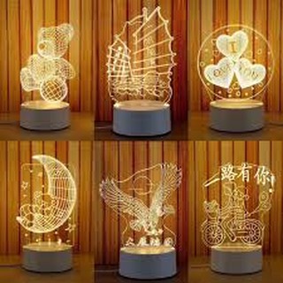 Đèn Ngủ 3D Led Nhiều Mẫu Hình (GIAO MẪU NGẪU NHIÊN)