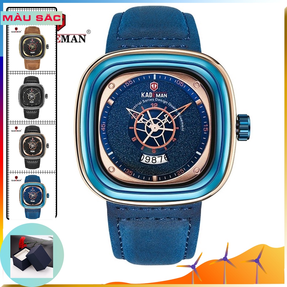 Đồng hồ NAM dây da KADEMAN 9030 TREND đồng hồ kim thờ