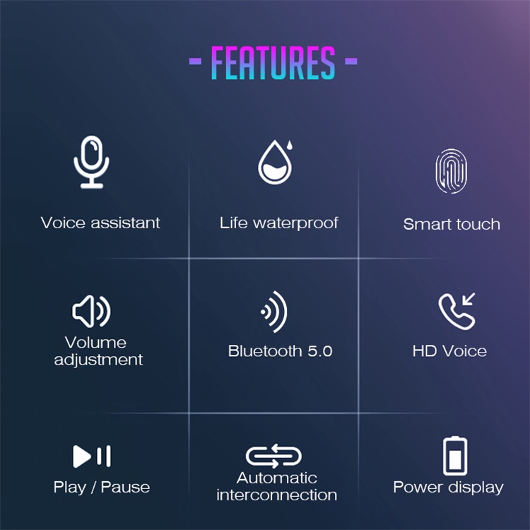 Tai Nghe Bluetooth REROKA CYBORG True Wireless V5.0