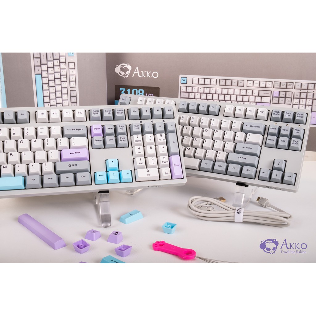 [Mã ELTECHZONE giảm 5% đơn 500K] Bàn phím cơ AKKO 3108 Silent (Cherry switch) - Cổng USB