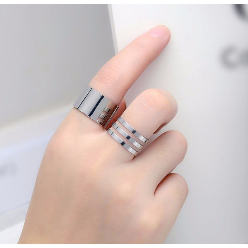 Nhẫn Bản To Ti Tan Không Gỉ TT 0130