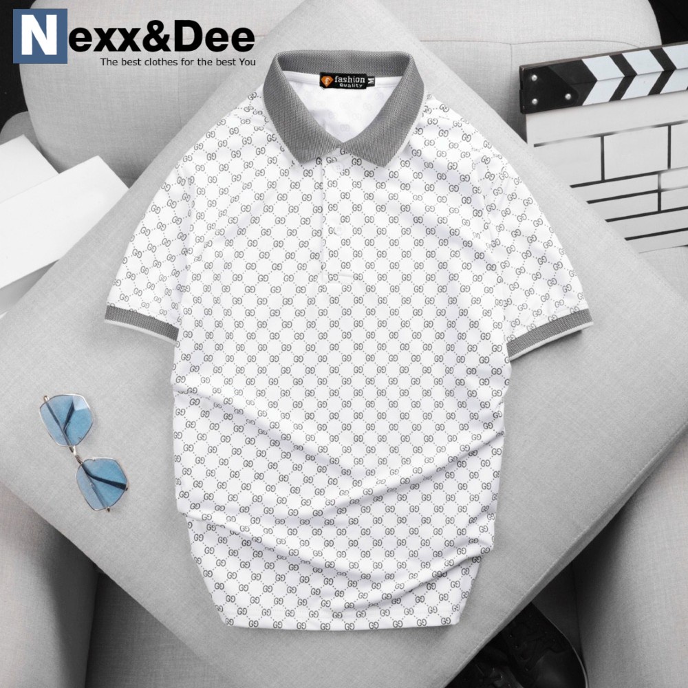 Áo thun polo nam chấm bi Nexx&Dee sọc ngang thể thao có cổ bẻ trung niên lịch lãm cao cấp PL07