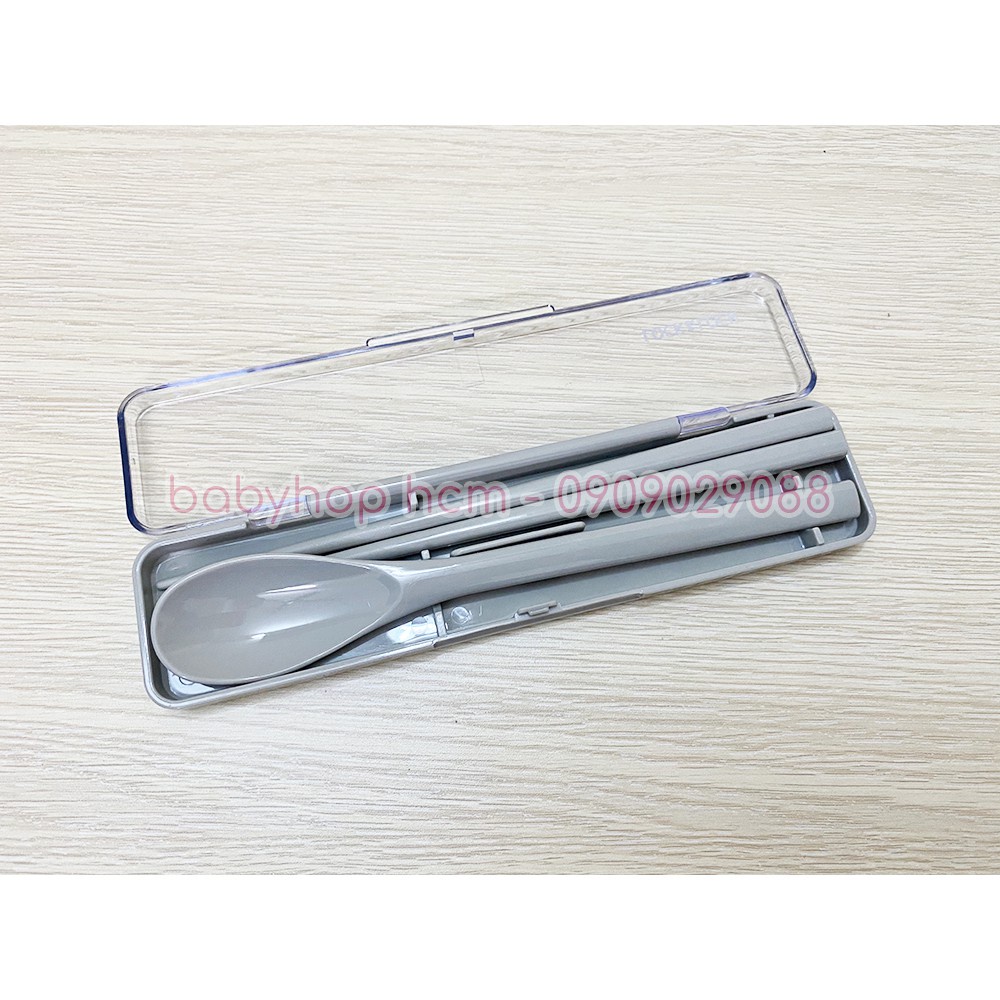 Bộ muỗng đũa Lock&Lock LLC115GRY màu xám nhỏ gọn bỏ túi - BABYHOPSG