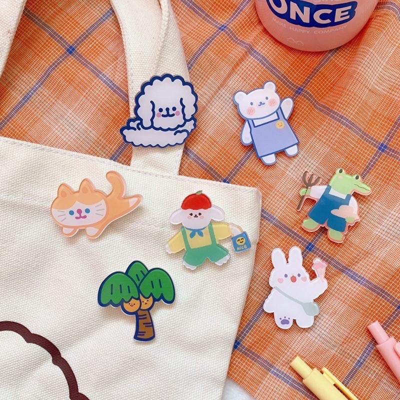 Pin cài | sticker | huy hiệu trang trí gắn balo, túi vải🧸 CÓ SẴN