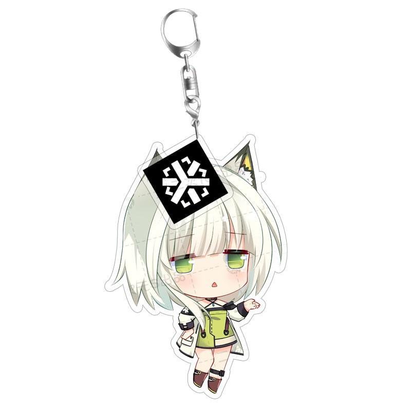 (Mica trong acrylic) Móc khóa Arknights viền xanh quà tặng xinh xắn dễ thương in hình anime chibi nhiều mẫu