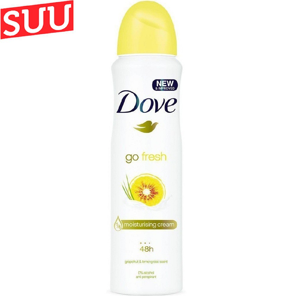 Xịt Khử Mùi Nữ 150Ml Dove Go Fresh Chanh, suu.shop Cam Kết 100% Chính Hãng.