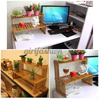 Kệ Gỗ 1 / 2 Tầng Trồng Cây Cảnh Gọn Gàng Tiện Dụng