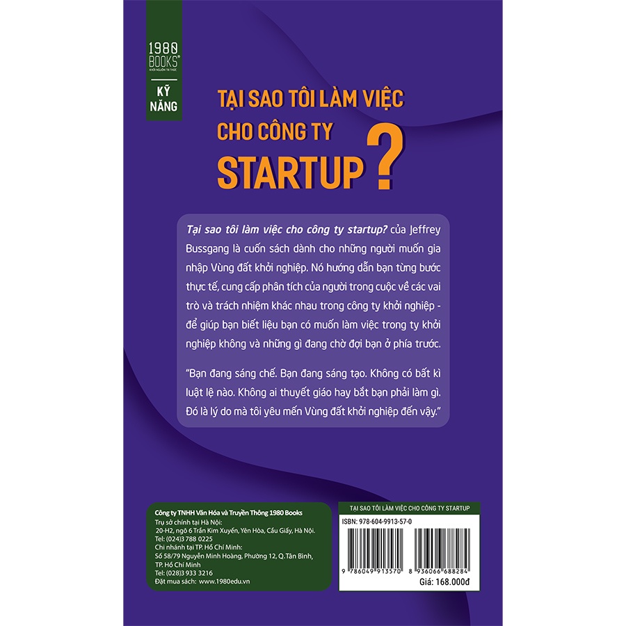 Sách - Tại Sao Tôi Làm Việc Cho Công Ty Startup ?