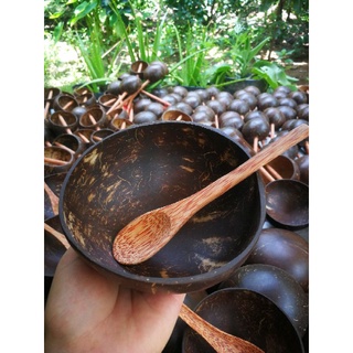 Bát/chén gáo dừa kèm thìa gỗ