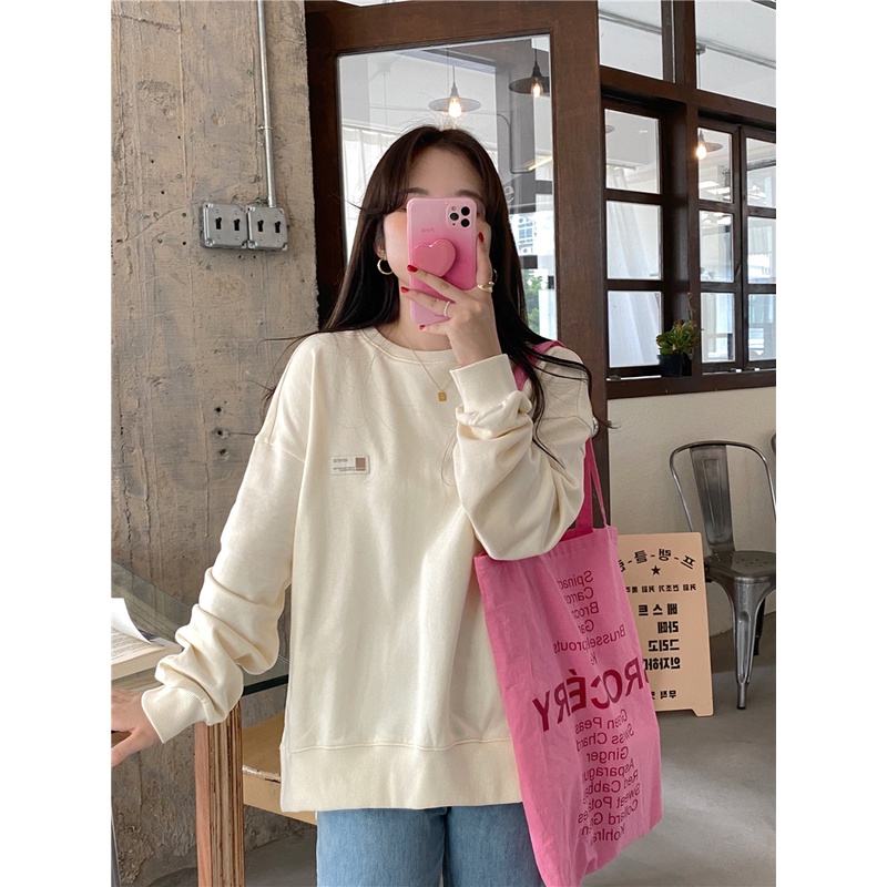 Xiaozhainv Áo Sweatshirt Nữ Cổ Tròn Dáng Rộng Đơn Giản Thời Trang Phong Cách Hàn Quốc Có 5 Màu Tùy Chọn | BigBuy360 - bigbuy360.vn